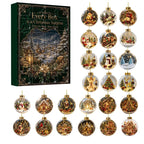 Christmas Advent Calendar Mystery Box - Set of 24 Retro Ornaments