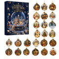 Christmas Advent Calendar Mystery Box - Set of 24 Retro Ornaments