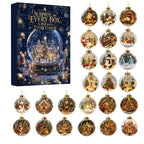 Christmas Advent Calendar Mystery Box - Set of 24 Retro Ornaments