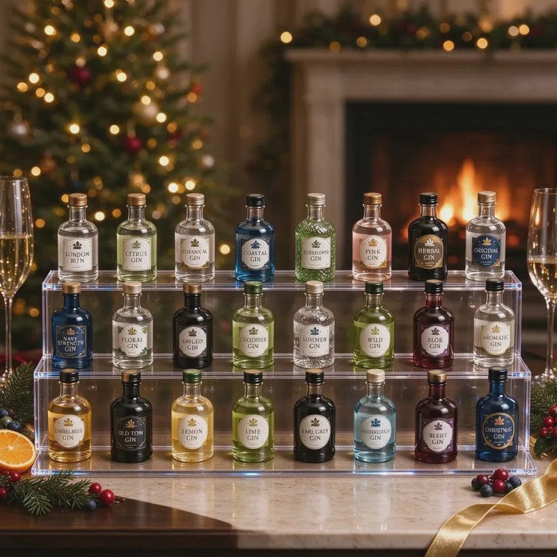 Christmas Advent Calendar Set - 24 Gin Bottle Ornaments