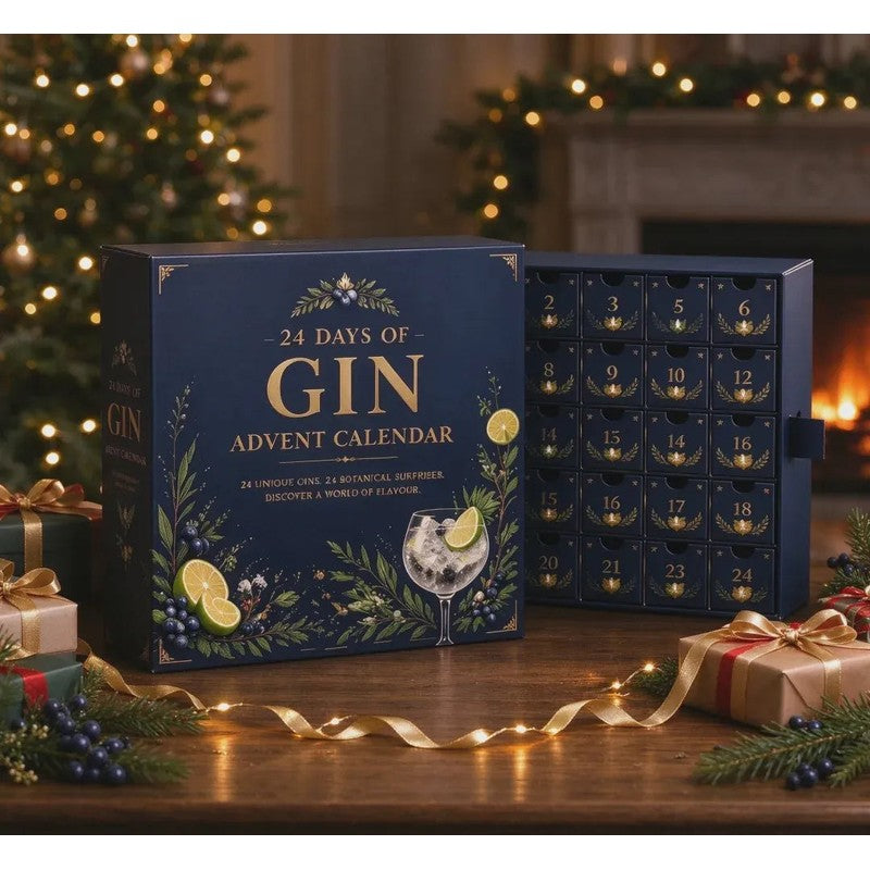 Christmas Advent Calendar Set - 24 Gin Bottle Ornaments