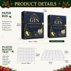 Christmas Advent Calendar Set - 24 Gin Bottle Ornaments