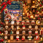 Christmas Advent Calendar - Set of 24 Owl-Themed Hanging Ornaments
