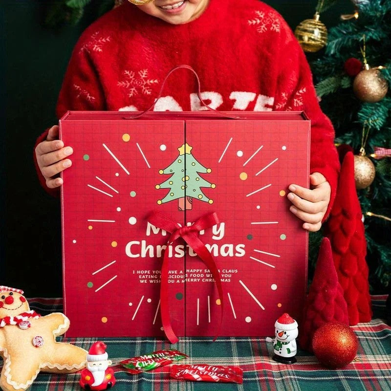 Christmas Advent Calendar Set - Rigid Gift Box with 24 Numbered Inner Boxes