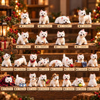 Christmas Advent Calendar Set - Westie Themed Ornaments
