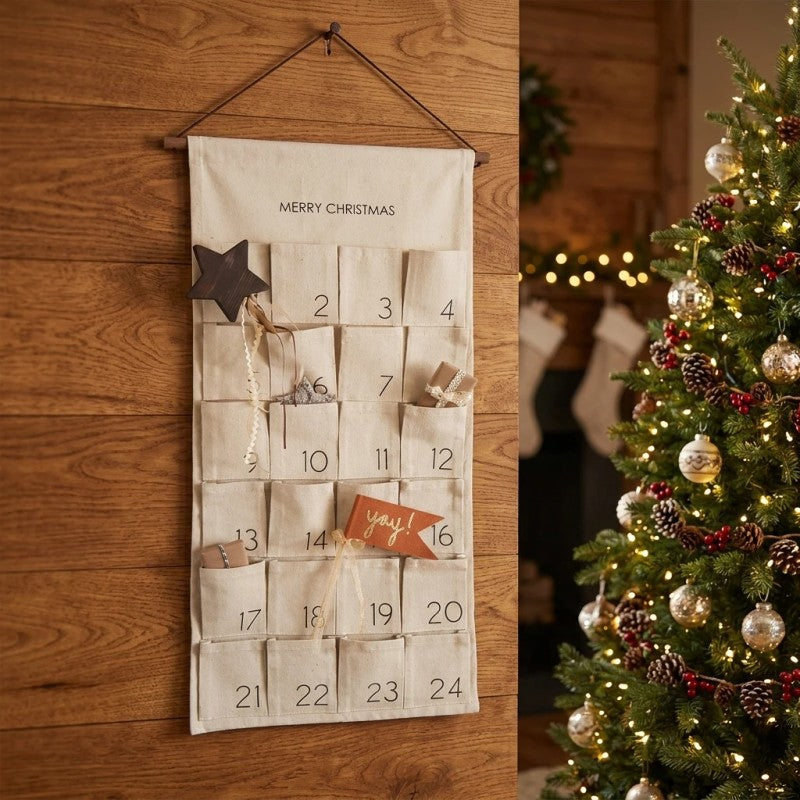 Christmas Advent Calendar - Wall-Hanging 24-Pocket