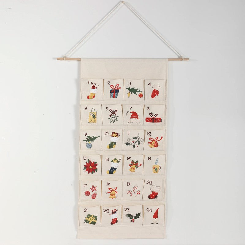 Christmas Advent Calendar - Wall-Hanging 24-Pocket