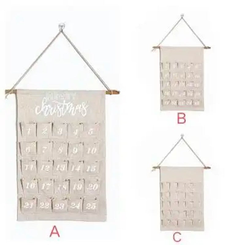 Christmas Advent Calendar - Wall-Hanging 24-Pocket