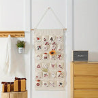 Christmas Advent Calendar Wall Hanging with 24 Pockets - Numbered