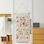 Christmas Advent Calendar Wall Hanging with 24 Pockets - Numbered