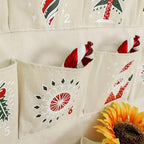 Christmas Advent Calendar Wall Hanging with 24 Pockets - Numbered