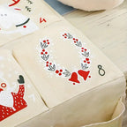 Christmas Advent Calendar Wall Hanging with 24 Pockets - Numbered