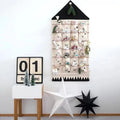 Christmas Advent Calendar - Wall-Mounted House Shape with 24 Pockets