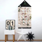 Christmas Advent Calendar - Wall-Mounted House Shape with 24 Pockets