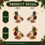 Christmas Advent Calendar with 24 Collectible Duck Hunting Ornaments