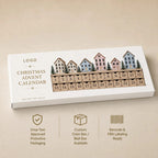 Christmas Advent Calendar with 24 Drawers - Village Scene and LED Lighting