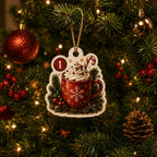 Christmas Advent Calendar with 24 Drink-Themed Ornaments - Wooden or Acrylic Charms