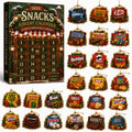 Christmas Advent Calendar with 24 Snack-Themed Ornaments - Wooden Charms or Acrylic Charms