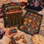 Christmas Advent Calendar with 24 Snack-Themed Ornaments - Wooden Charms or Acrylic Charms