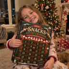 Christmas Advent Calendar with 24 Snack-Themed Ornaments - Wooden Charms or Acrylic Charms