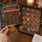 Christmas Advent Calendar with 24 Snack-Themed Ornaments - Wooden Charms or Acrylic Charms