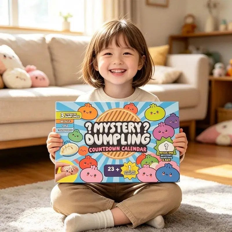 Christmas Advent Calendar with Squishy Dumpling Toys - Multiple Colors