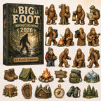 Christmas Gift Set - Bigfoot Camping Advent Calendar with 24 Ornaments