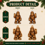 Christmas Gift Set - Bigfoot Camping Advent Calendar with 24 Ornaments