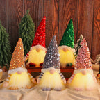 Christmas Gnome Figurine with LED Light - Faceless Elf Doll