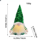 Christmas Gnome Figurine with LED Light - Faceless Elf Doll