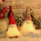 Christmas Gnome Figurine with LED Light - Faceless Elf Doll
