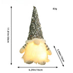 Christmas Gnome Figurine with LED Light - Faceless Elf Doll