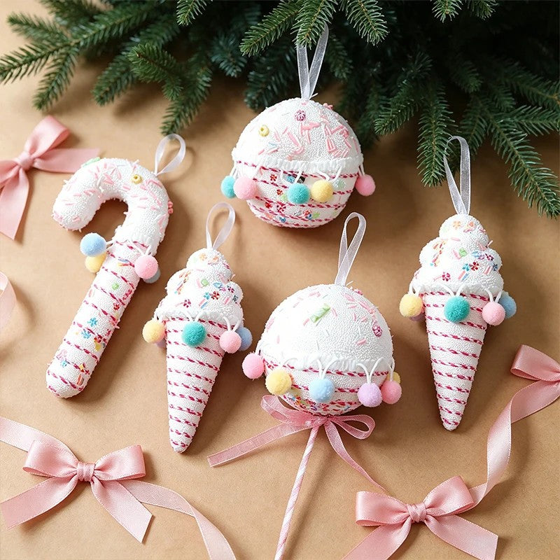 Christmas Hanging Ornaments - Candy Shaped Decorations