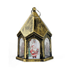 Christmas Lantern Night Light - Miniature House Ornament with LED