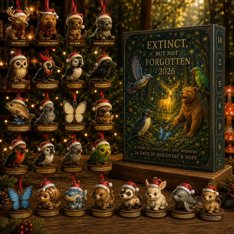 Christmas Lights Advent Calendar - Animal-Themed Ornaments