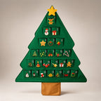 Christmas Lights Advent Calendar - Christmas Tree Shape with 24 Pockets
