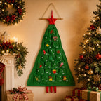 Christmas Lights Advent Calendar - Christmas Tree Shape with 24 Pockets