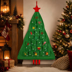 Christmas Lights Advent Calendar - Christmas Tree Shape with 24 Pockets