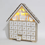 Christmas Lights House-Shaped Advent Calendar with 24 Drawers