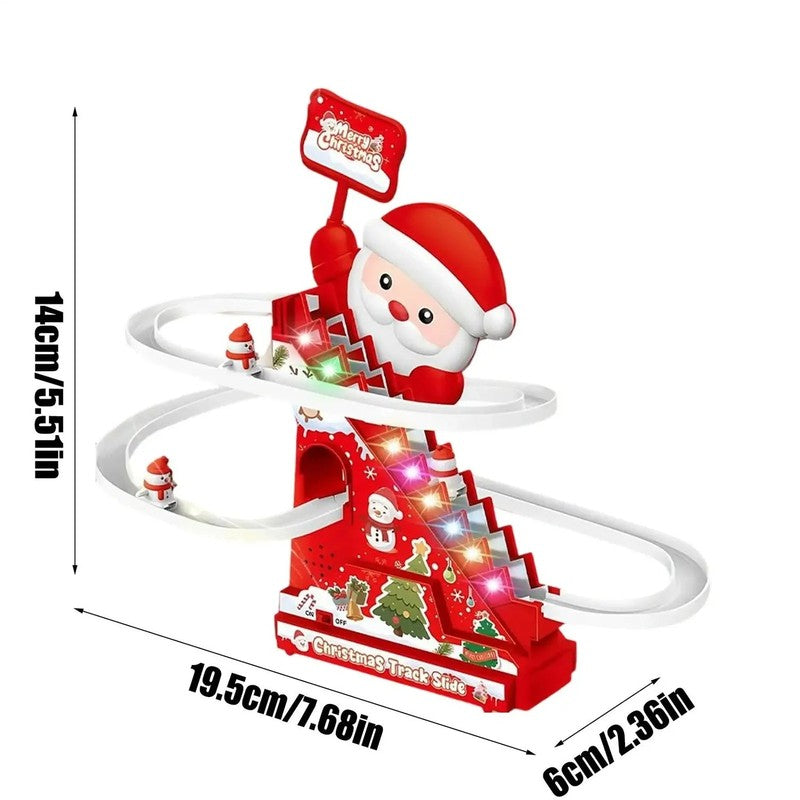 Christmas Lights Roller Slide Track Playset - Santa Claus Figure