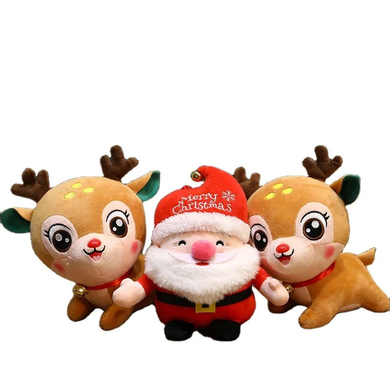 Christmas Plush Stuffed Toy - Santa Claus and Reindeer