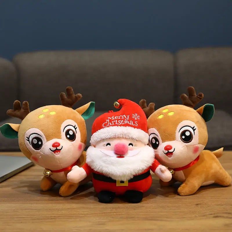 Christmas Plush Stuffed Toy - Santa Claus and Reindeer