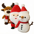Christmas Stuffed Animal Set - Santa Claus, Snowman, Reindeer