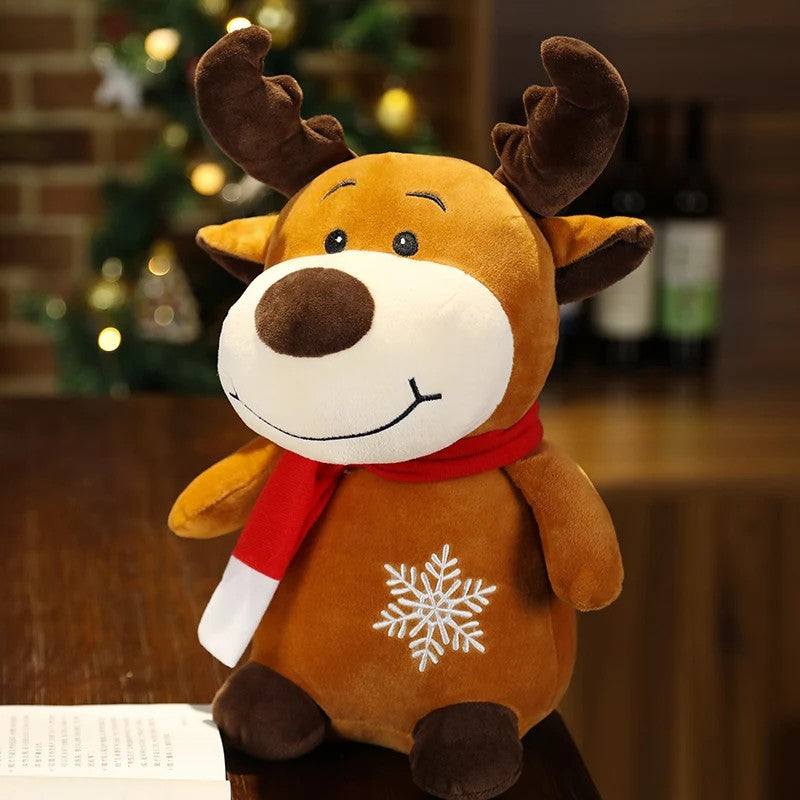 Christmas Stuffed Animal Set - Santa Claus, Snowman, Reindeer
