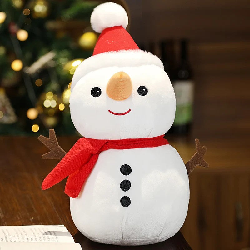 Christmas Stuffed Animal Set - Santa Claus, Snowman, Reindeer