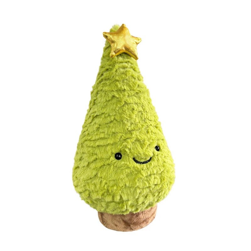 Christmas Tree Plush Toy - Tiered Cone Shape with Star Topper