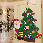 Christmas Tree Wall Decoration with Detachable Ornaments