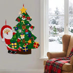 Christmas Tree Wall Decoration with Detachable Ornaments