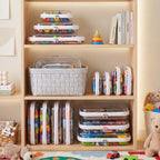 Clear Toy Storage Pouches - Transparent Body with White Zipper Trim