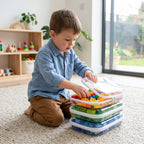 Clear Toy Storage Pouches - Transparent Body with White Zipper Trim